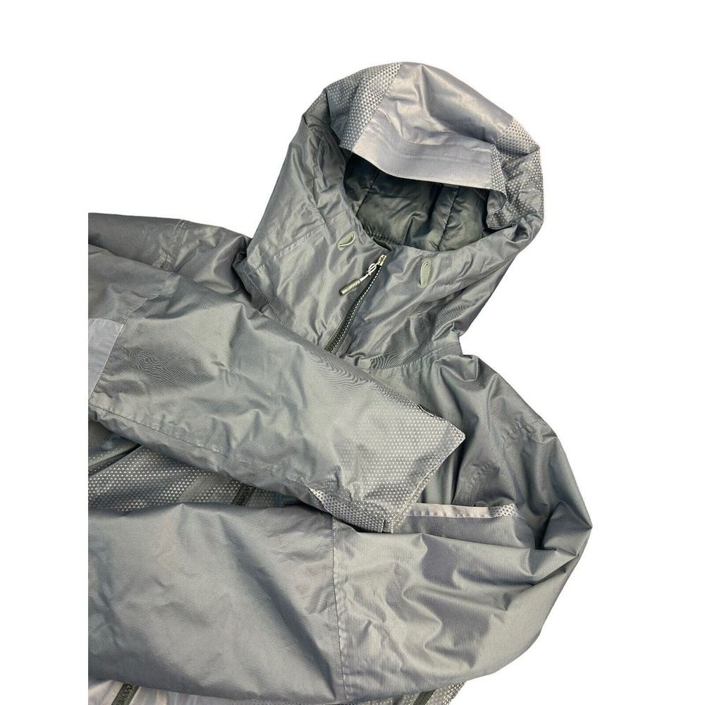 The North Face Women Fusestorm Dot Matrix Gray‎ Black Jacket With Hood Size M